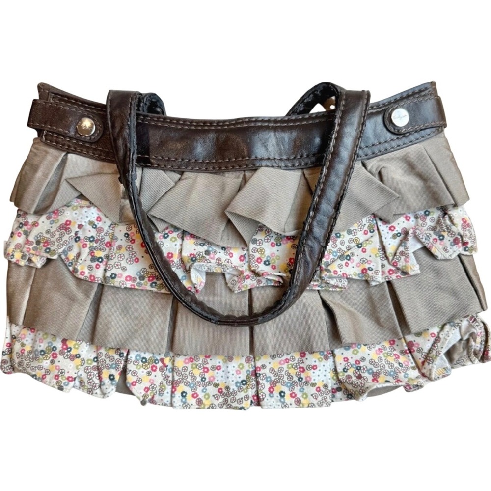 Y2K Thirty-One Skirt Purse Ruffle Floral Tiered Shoulder Bag